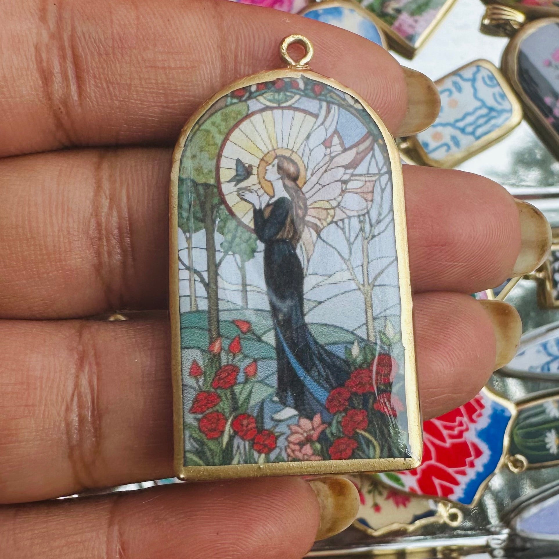 Resin Pillar Earring Charms: Unique Pendant Designs (4-5 day Dispatch) - ClartStudios - Polymer clay Jewellery