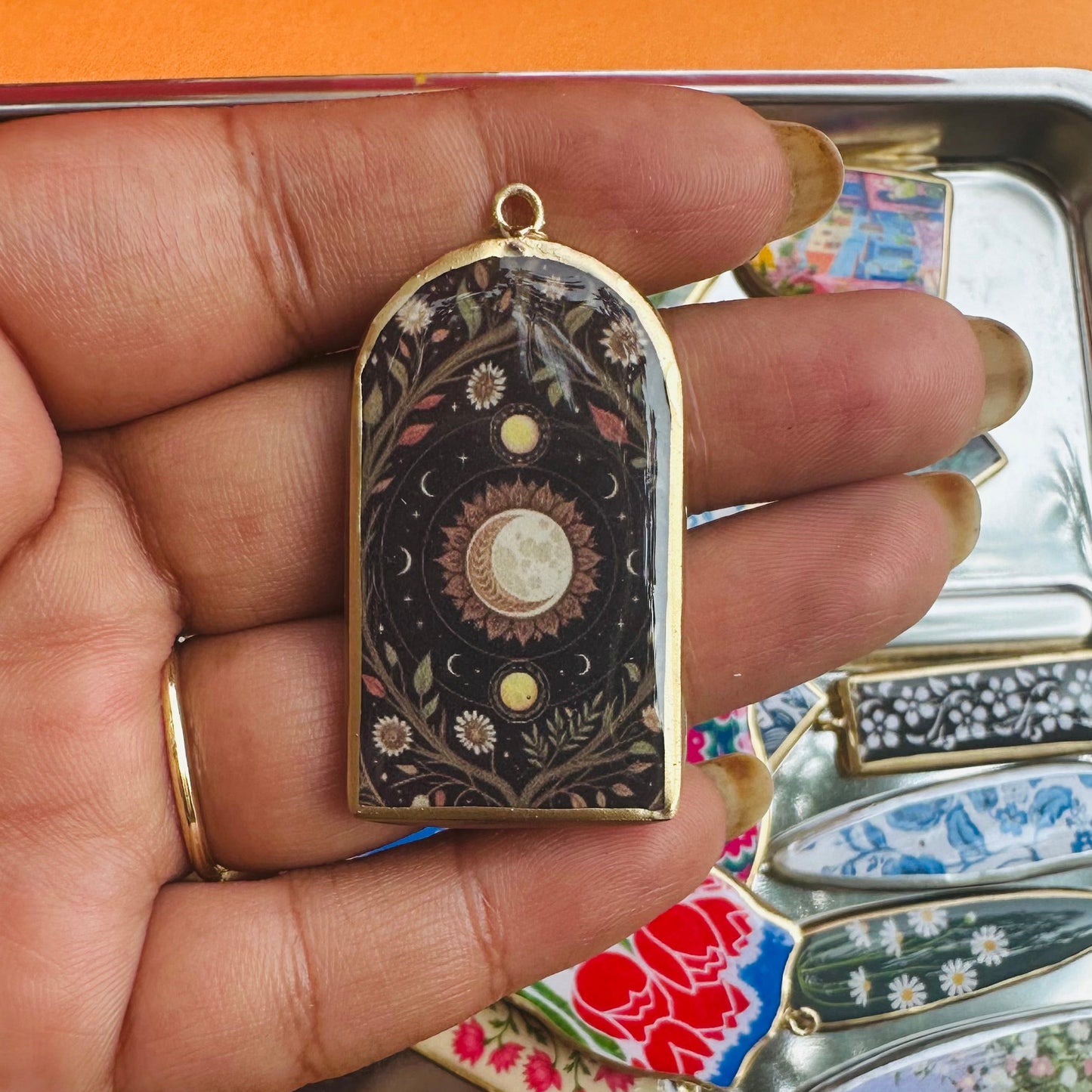 Resin Pillar Earring Charms: Unique Pendant Designs (4-5 day Dispatch) - ClartStudios - Polymer clay Jewellery