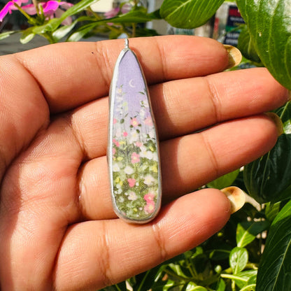 PC05 - Lilac Blossom - Cold Porcelain Charms Pendant  (Dispatch Time 4-5 days) - ClartStudios - Polymer clay Jewellery