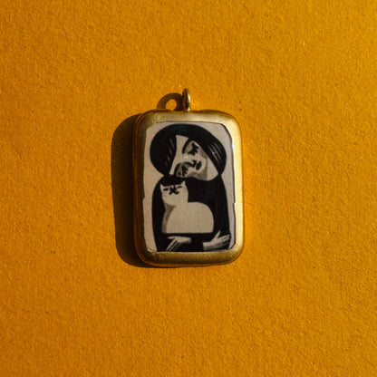 PC06 - Cat Mom- Cold Porcelain Charms Pendant  (Dispatch Time 4-5 days) - ClartStudios - Polymer clay Jewellery
