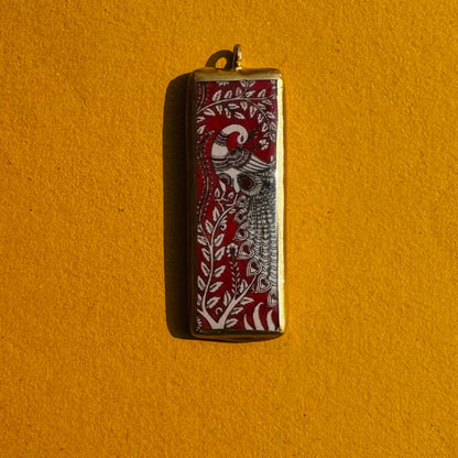 Traditional Peacock- Cold Porcelain Charms Pendant  (Dispatch Time 4-5 days) - ClartStudios - Polymer clay Jewellery