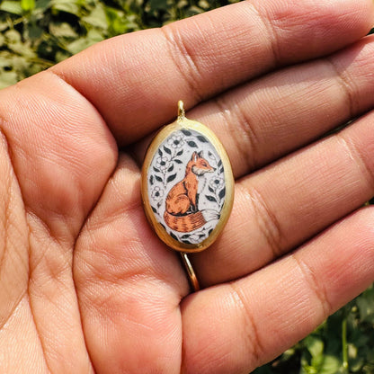 PC18 - Fox - Cold Porcelain Charms Pendant  (Dispatch Time 4-5 days) - ClartStudios - Polymer clay Jewellery