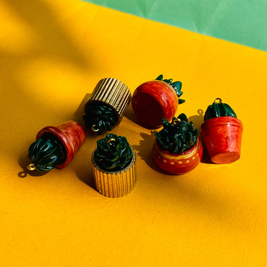 R013 - Succulent Plant Collection Charm - Waterproof & Adorable - ClartStudios - Polymer clay Jewellery