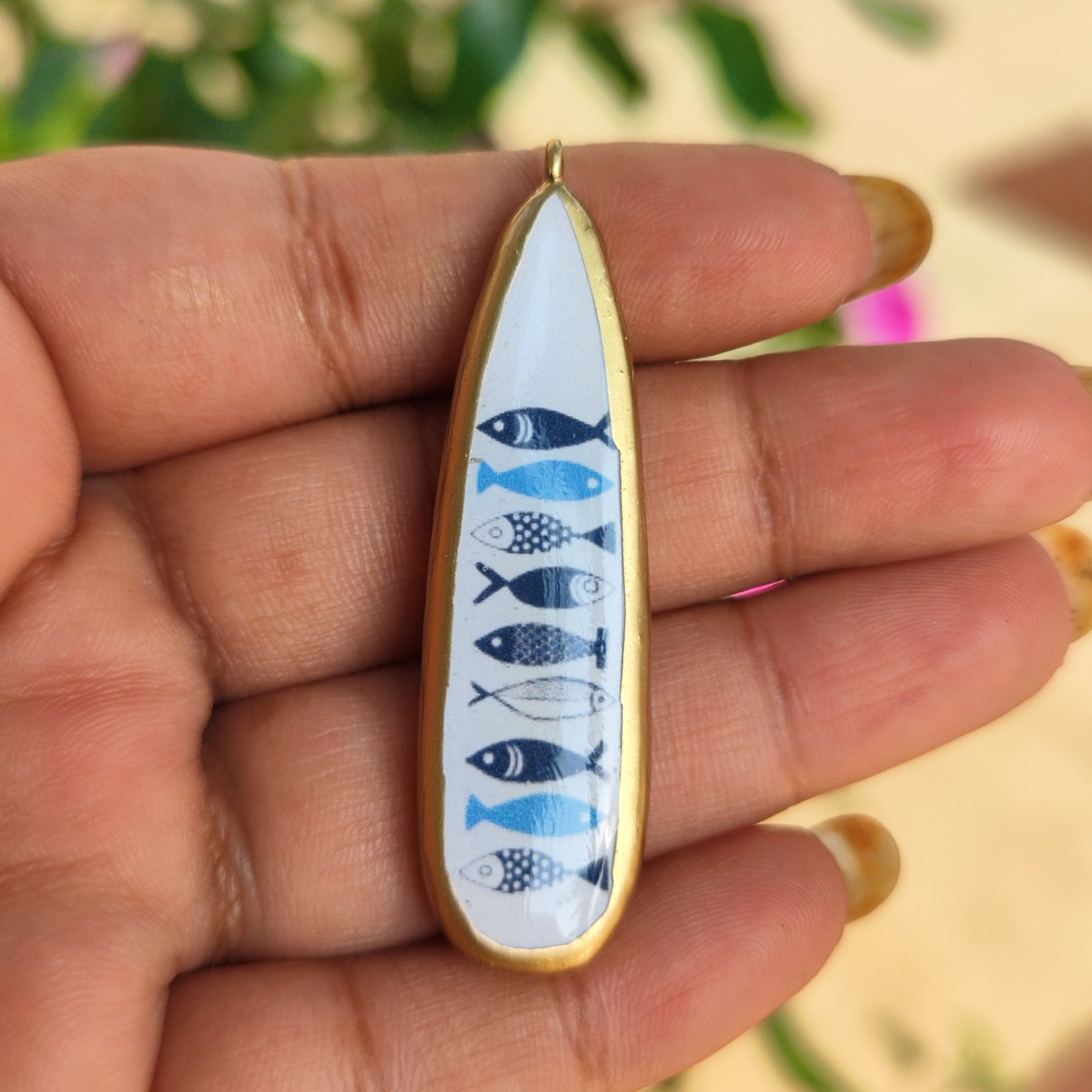 PC21 - Fishes - Cold Porcelain Charms Pendant  (Dispatch Time 4-5 days) - ClartStudios - Polymer clay Jewellery