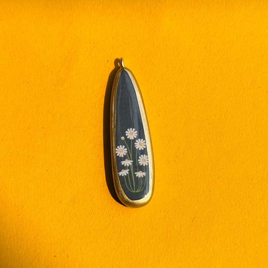 Daisy Farm - Cold Porcelain Charms Pendant  (Dispatch Time 4-5 days) - ClartStudios - Polymer clay Jewellery