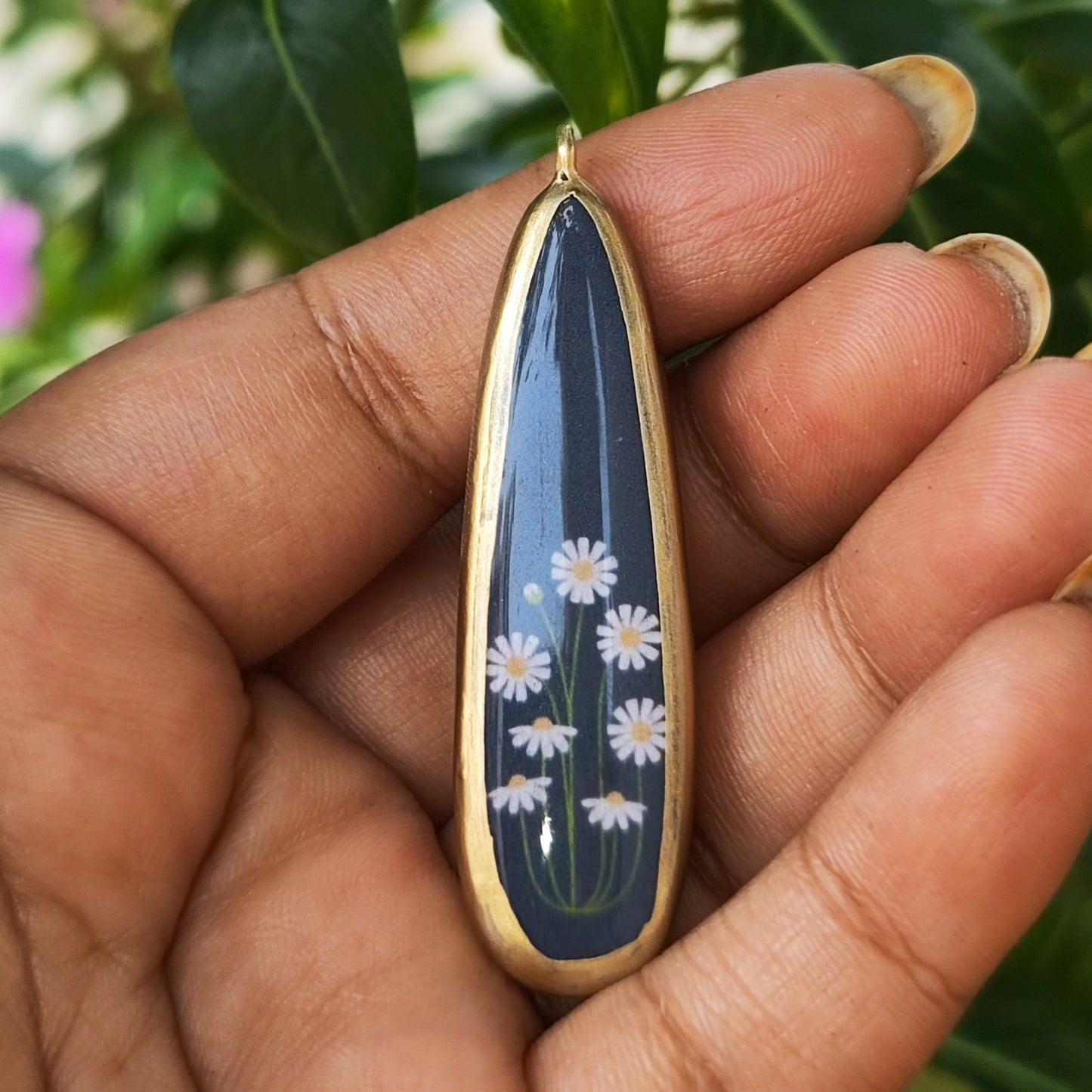 Daisy Farm - Cold Porcelain Charms Pendant  (Dispatch Time 4-5 days) - ClartStudios - Polymer clay Jewellery