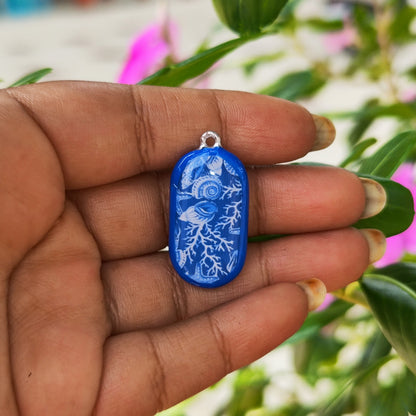 Blue Underwater Themed - Cold Porcelain Charms Pendant  (Dispatch Time 4-5 days) (Copy) - ClartStudios - Polymer clay Jewellery