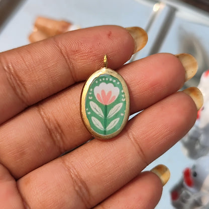 FloraL Resin Earring Charms: Oval Pendants (RU73 - RU81)(4-5 day Dispatch) - ClartStudios - Polymer clay Jewellery