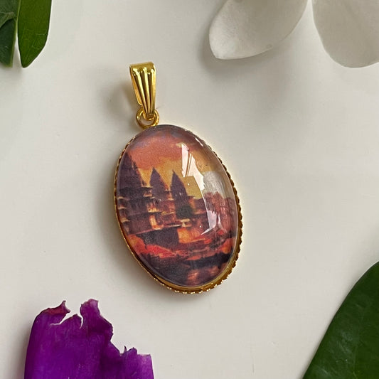 NG06 - Temple Pendant / Charm (1pc) - ClartStudios - Polymer clay Jewellery