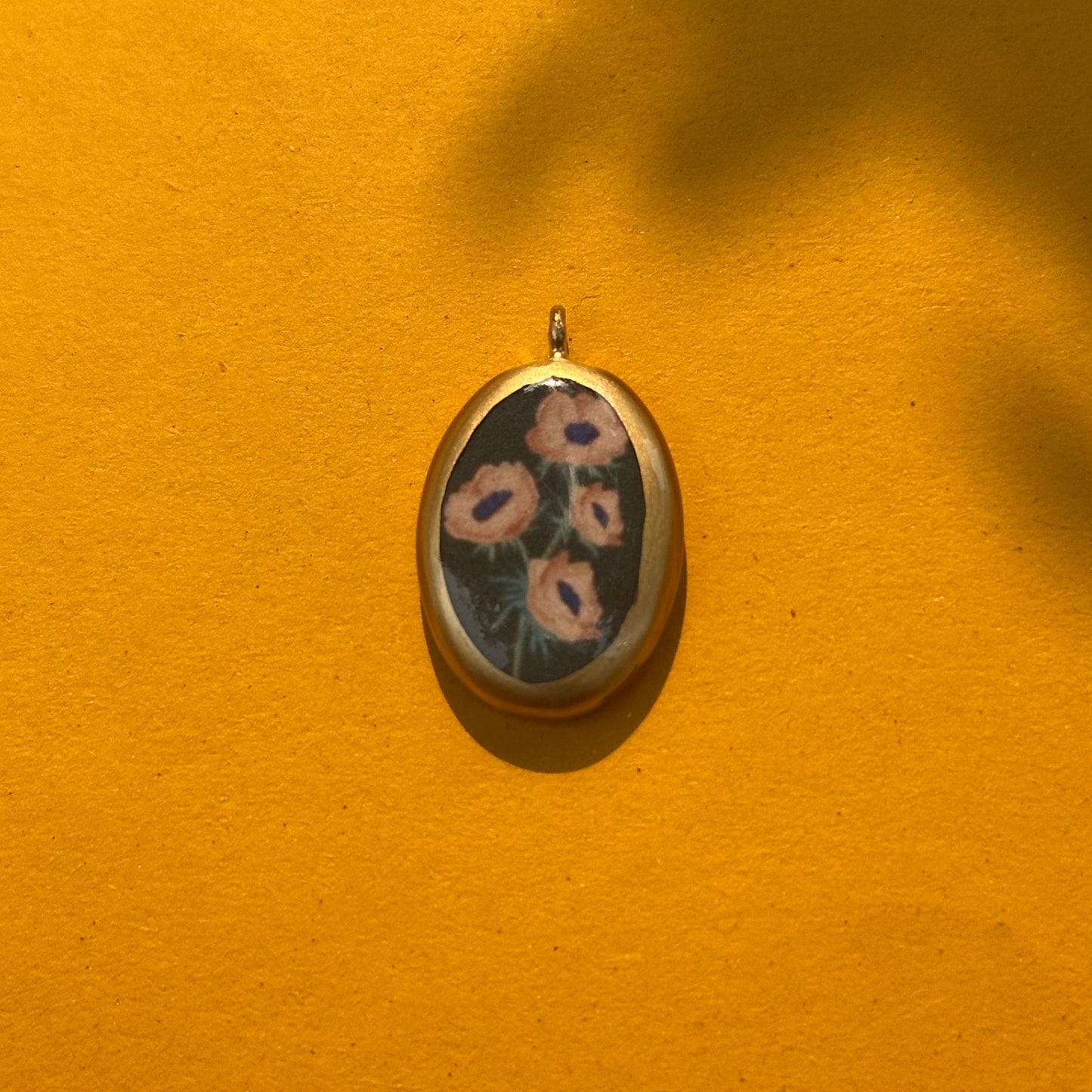 PO13- Peach Flowers - Cold Porcelain Charms Pendant (Dispatch in 7-9 Days) - ClartStudios - Polymer clay Jewellery