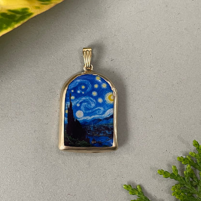 Starry Reverie Pillar Shaped - Cold Porcelain Charms Pendant (With Bail) - ClartStudios - Polymer clay Jewellery