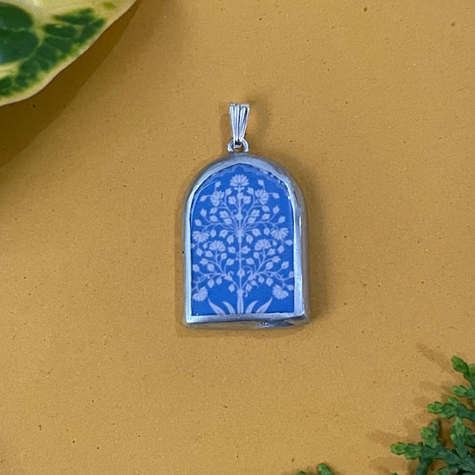Mughal Garden Pillar Shaped - Cold Porcelain Charms Pendant (With Bail) - ClartStudios - Polymer clay Jewellery