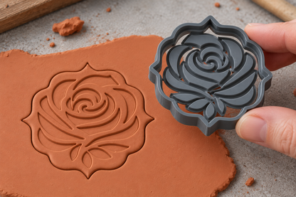 Islamic Rose Polymer Clay Cutter | 137 - ClartStudios - Polymer clay Jewellery