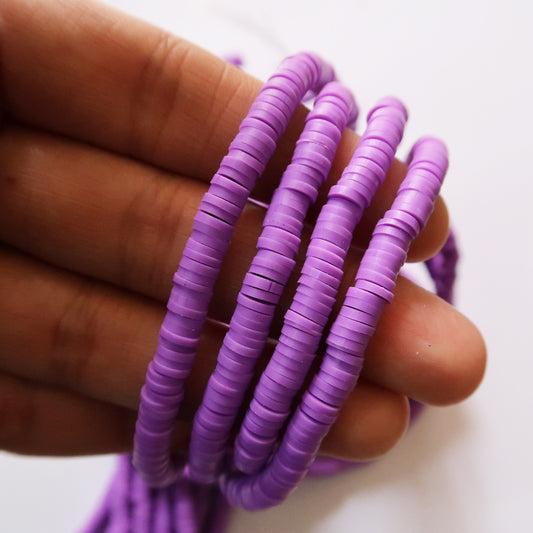 Lavender - 1X5mm Disc Polymer Clay Beads - ClartStudios - Polymer clay Jewellery