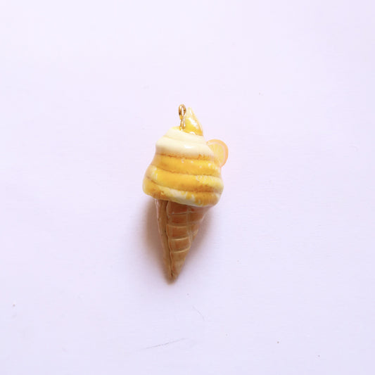 Lemon Yogurt Ice Cream Clay Charm - ClartStudios - Polymer clay Jewellery