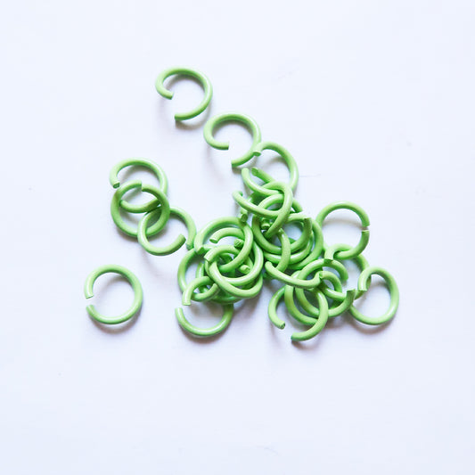 Lime Green Jump ring (Pack of 50) - ClartStudios - Polymer clay Jewellery