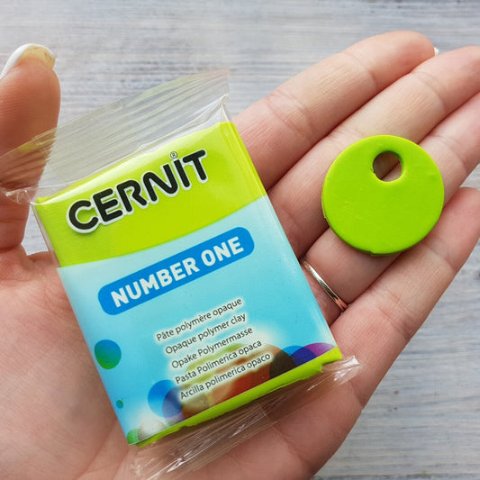 Cernit Number One Lime Green - 56gms - ClartStudios - Polymer clay Jewellery