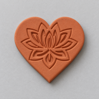 Lotus Heart Polymer Clay Cutter | 139 - ClartStudios - Polymer clay Jewellery