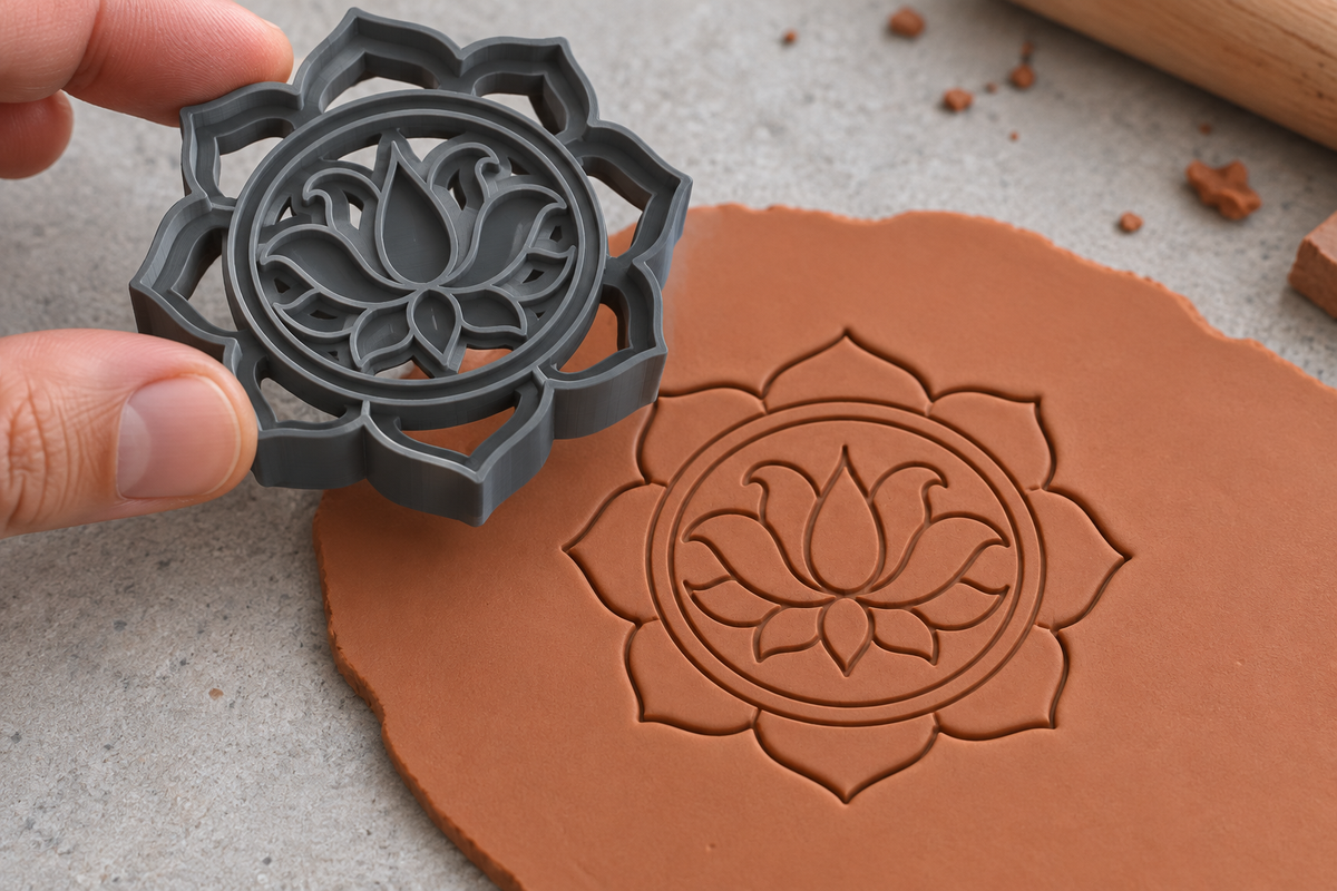 Lotus Mandala Polymer Clay Cutter | 140 - ClartStudios - Polymer clay Jewellery
