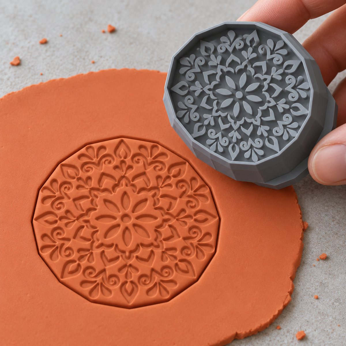 Boho Mandala Disc Polymer Clay Cutter | 186 - ClartStudios - Polymer clay Jewellery