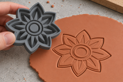 Mandala Star Flower Polymer Clay Cutter | 163 - ClartStudios - Polymer clay Jewellery