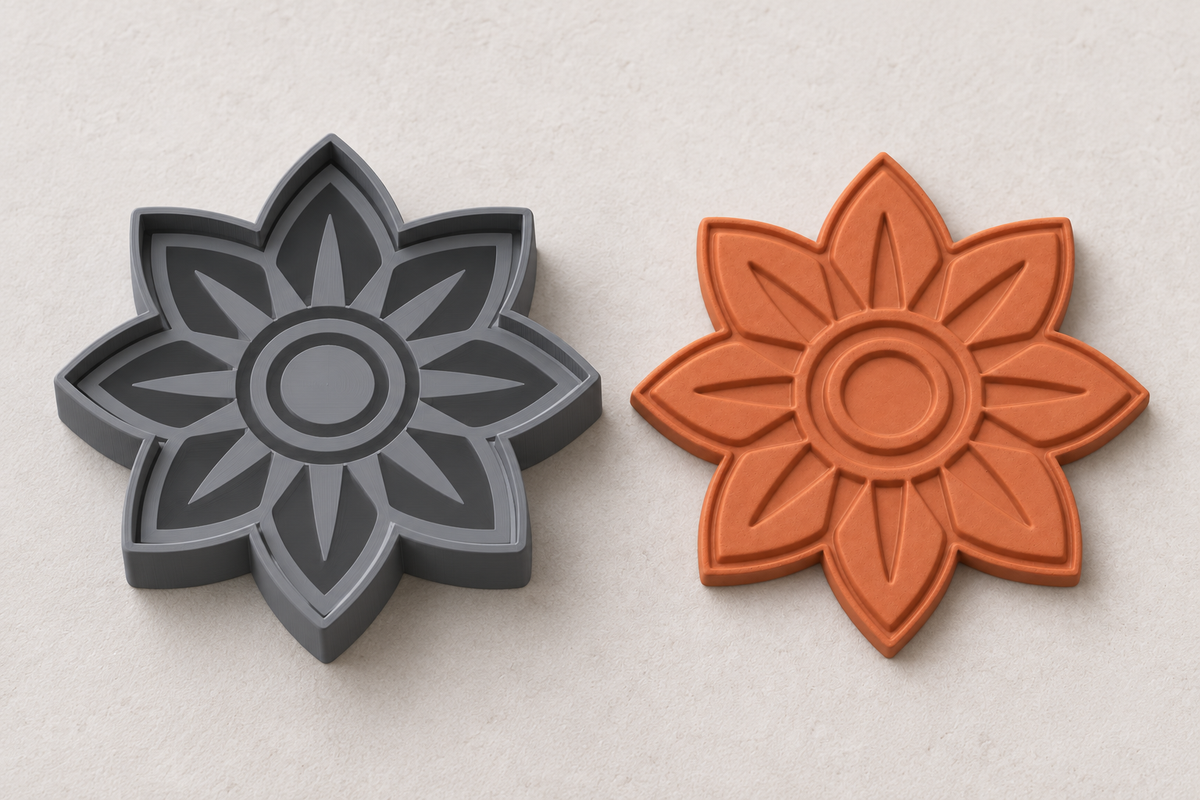 Mandala Star Flower Polymer Clay Cutter | 163 - ClartStudios - Polymer clay Jewellery