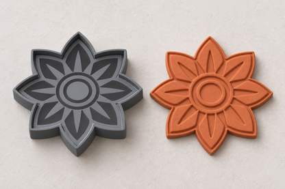Mandala Star Flower Polymer Clay Cutter | 163 - ClartStudios - Polymer clay Jewellery