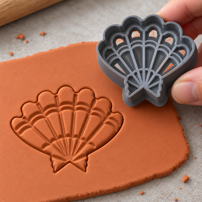 Mermaid Seashell Polymer Clay Cutter | 189 - ClartStudios - Polymer clay Jewellery