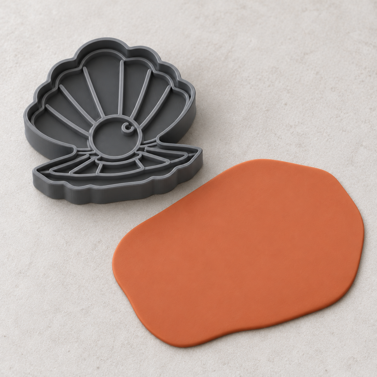 Pearl Oyster Shell Polymer Clay Cutter | 021 - ClartStudios - Polymer clay Jewellery