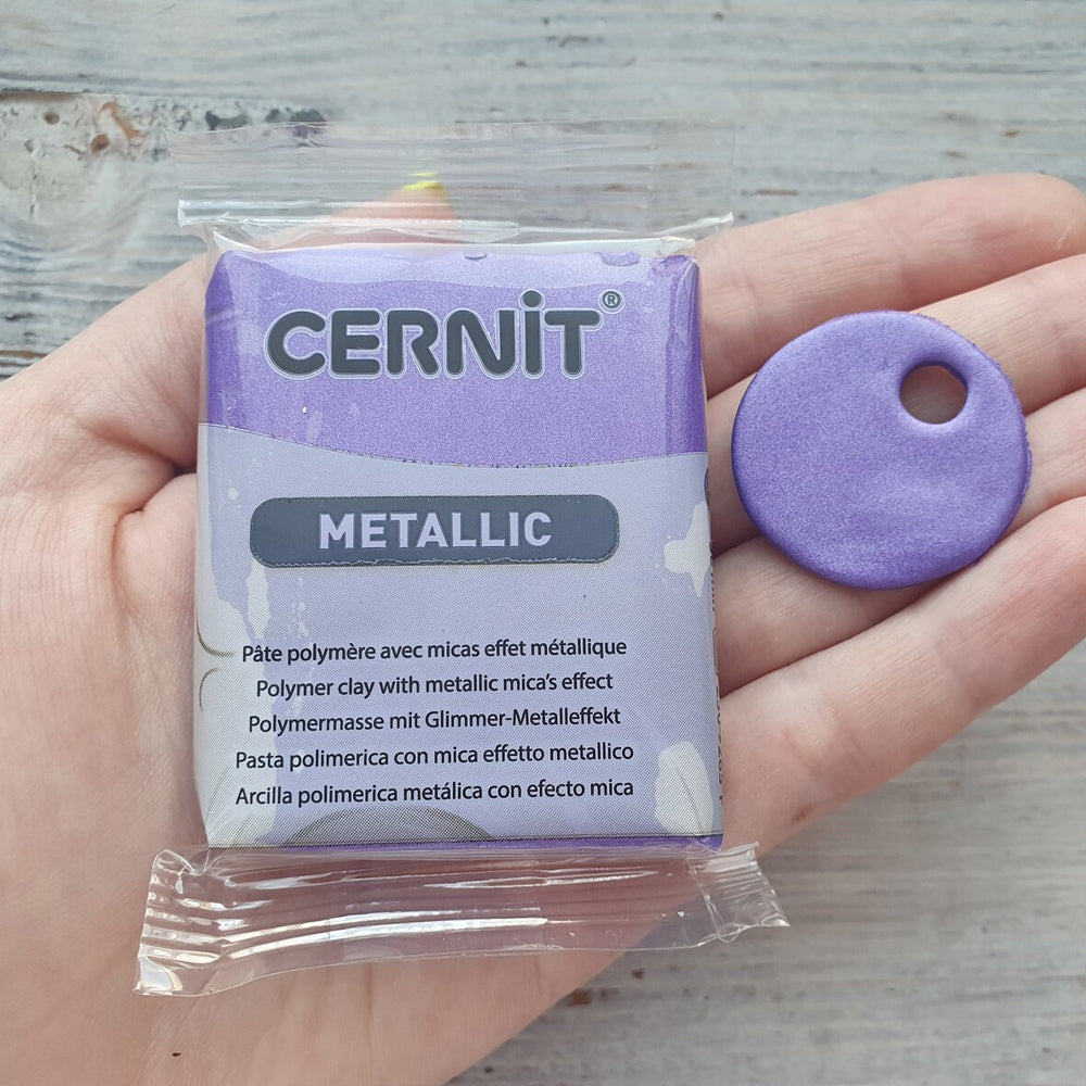 Cernit Metallic Voilet - 56gms - ClartStudios - Polymer clay Jewellery