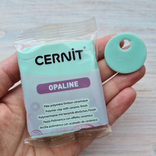 Cernit Opaline Mint Green - 56gms - ClartStudios - Polymer clay Jewellery