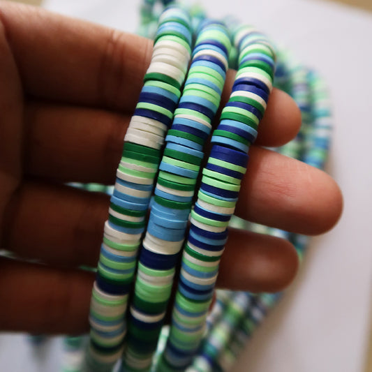 Mix - 10 - 1X8mm Disc Polymer Clay Beads - ClartStudios - Polymer clay Jewellery