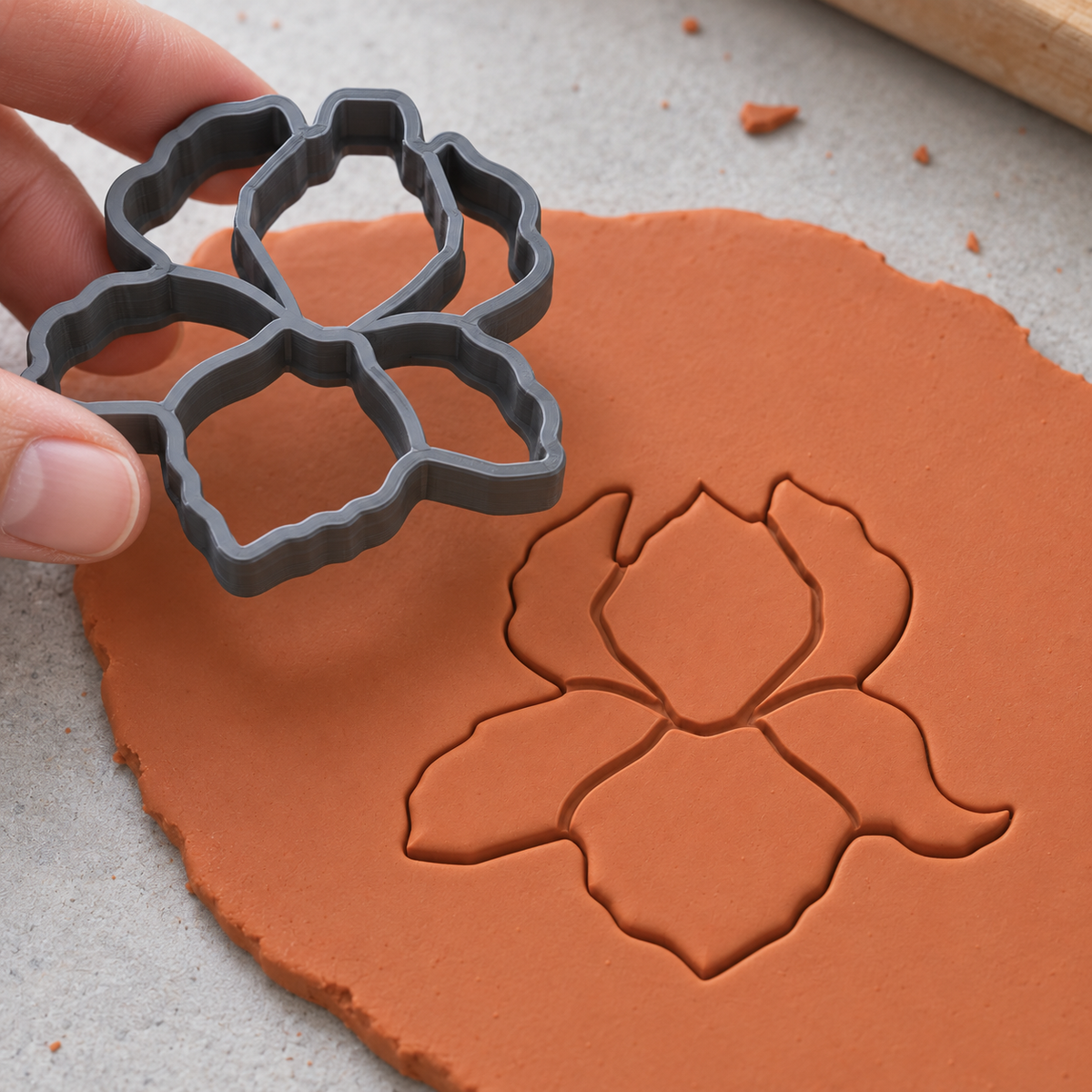 Iris Flower Polymer Clay Cutter | 164 - ClartStudios - Polymer clay Jewellery