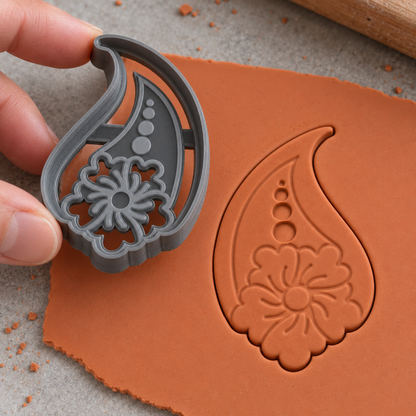 Paisley Flower Polymer Clay Cutter | 166 - ClartStudios - Polymer clay Jewellery