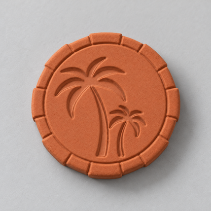 Palm Tree Coin Polymer Clay Cutter | 023 - ClartStudios - Polymer clay Jewellery
