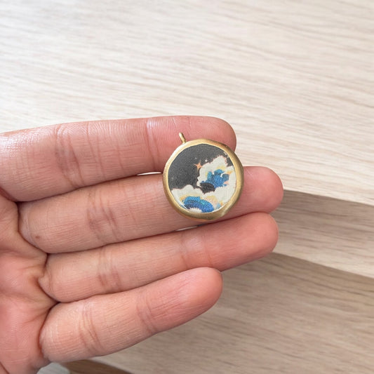 Clouds - Cold Porcelain Charms Pendant (Without Chain) - ClartStudios - Polymer clay Jewellery