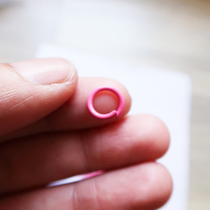 Pink Jump ring (Pack of 50) - ClartStudios - Polymer clay Jewellery