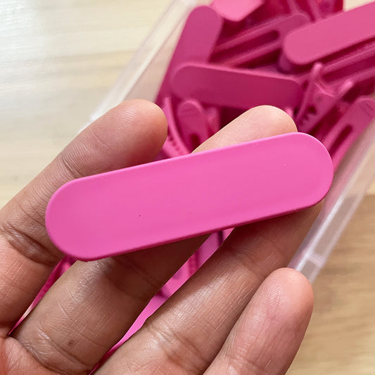 Pink Hair Clip Acrylic Base - ClartStudios - Polymer clay Jewellery