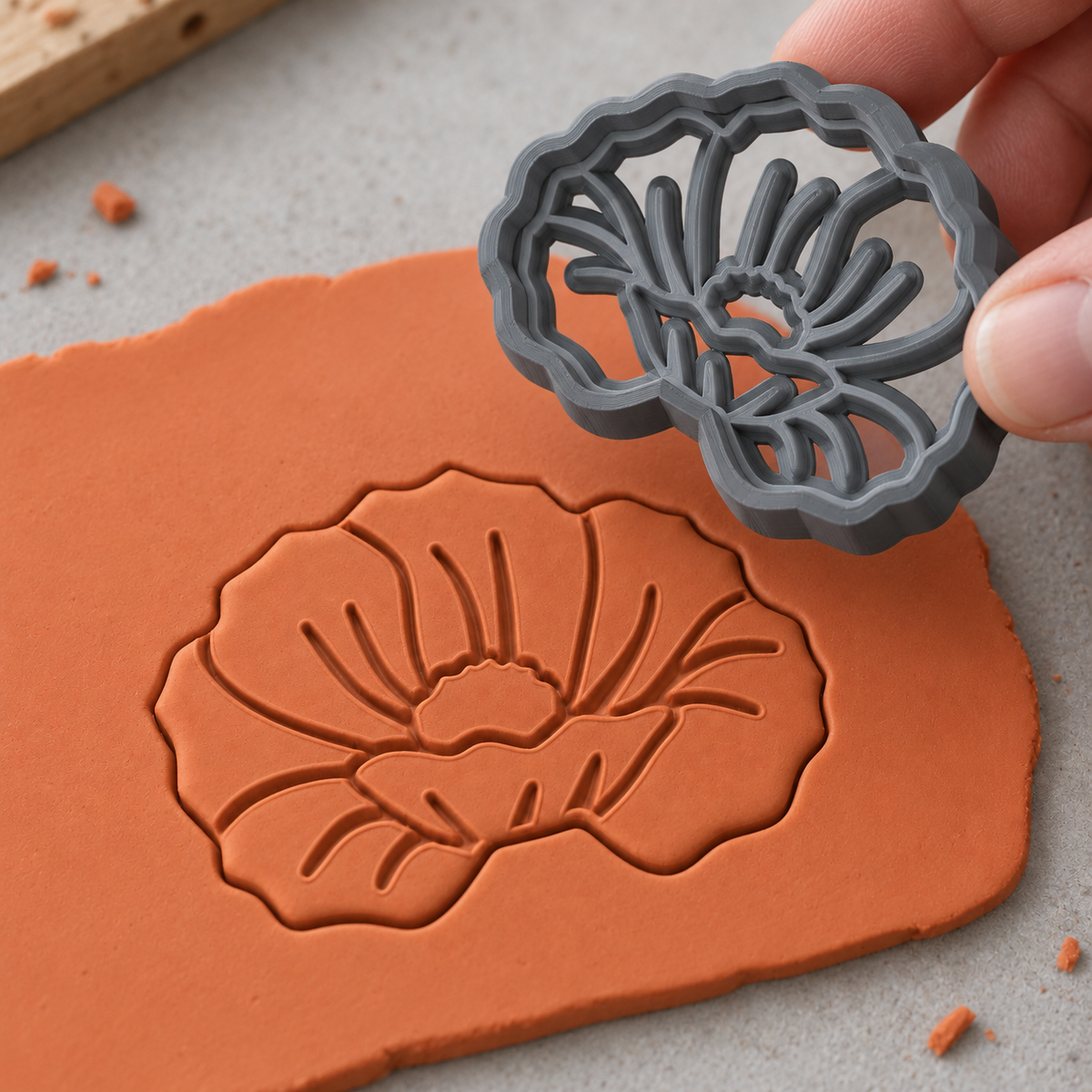 Poppy Polymer Clay Cutter | 168 - ClartStudios - Polymer clay Jewellery