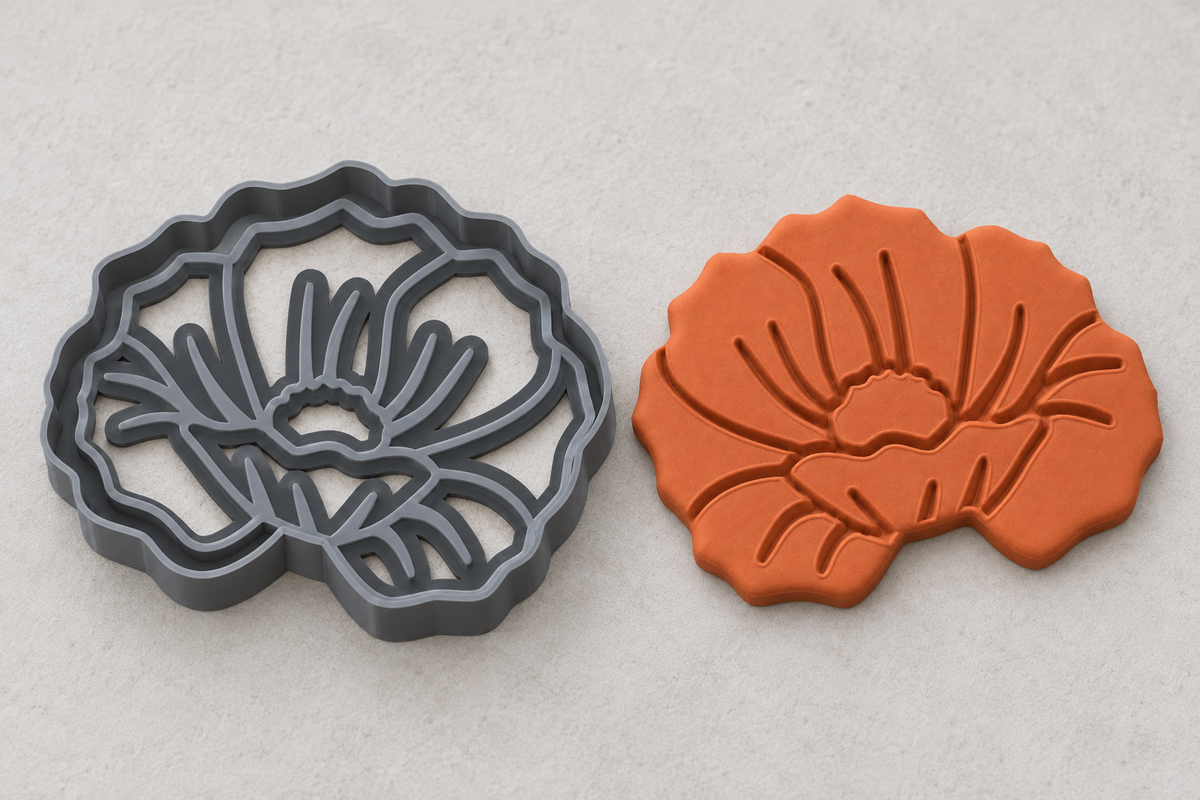 Poppy Polymer Clay Cutter | 168 - ClartStudios - Polymer clay Jewellery