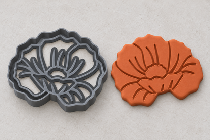 Poppy Polymer Clay Cutter | 168 - ClartStudios - Polymer clay Jewellery