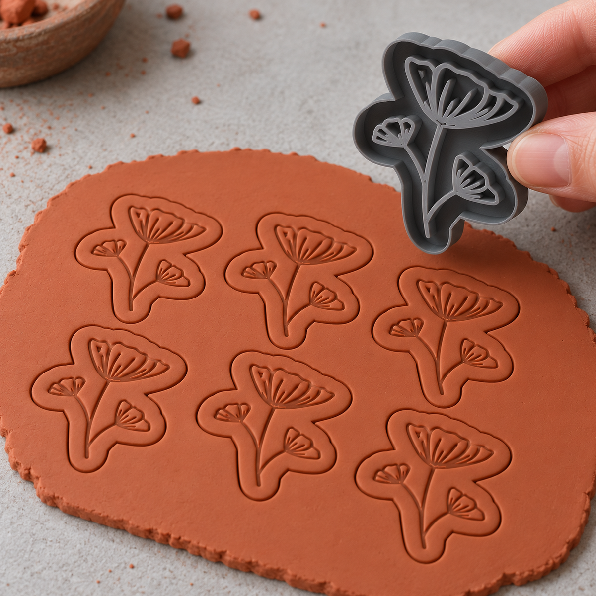 Poppy Flower Polymer Clay Cutter Set | 167 - ClartStudios - Polymer clay Jewellery
