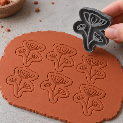 Poppy Flower Polymer Clay Cutter Set | 167 - ClartStudios - Polymer clay Jewellery