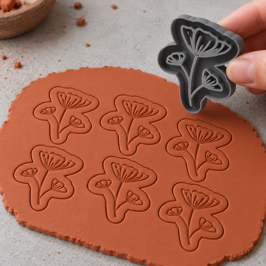 Poppy Flower Polymer Clay Cutter Set | 167 - ClartStudios - Polymer clay Jewellery