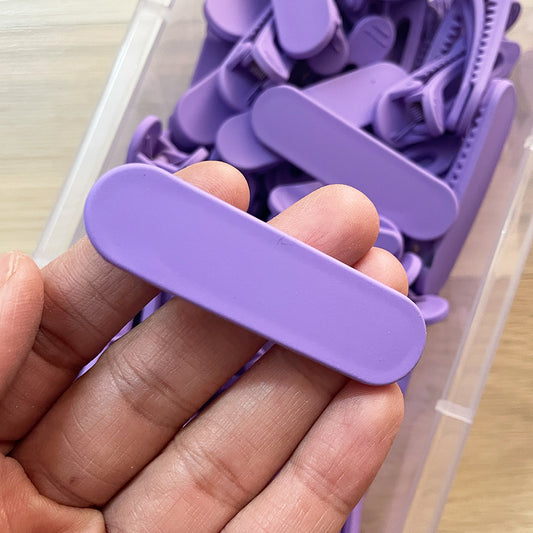 Purple Hair Clip Acrylic Base - ClartStudios - Polymer clay Jewellery