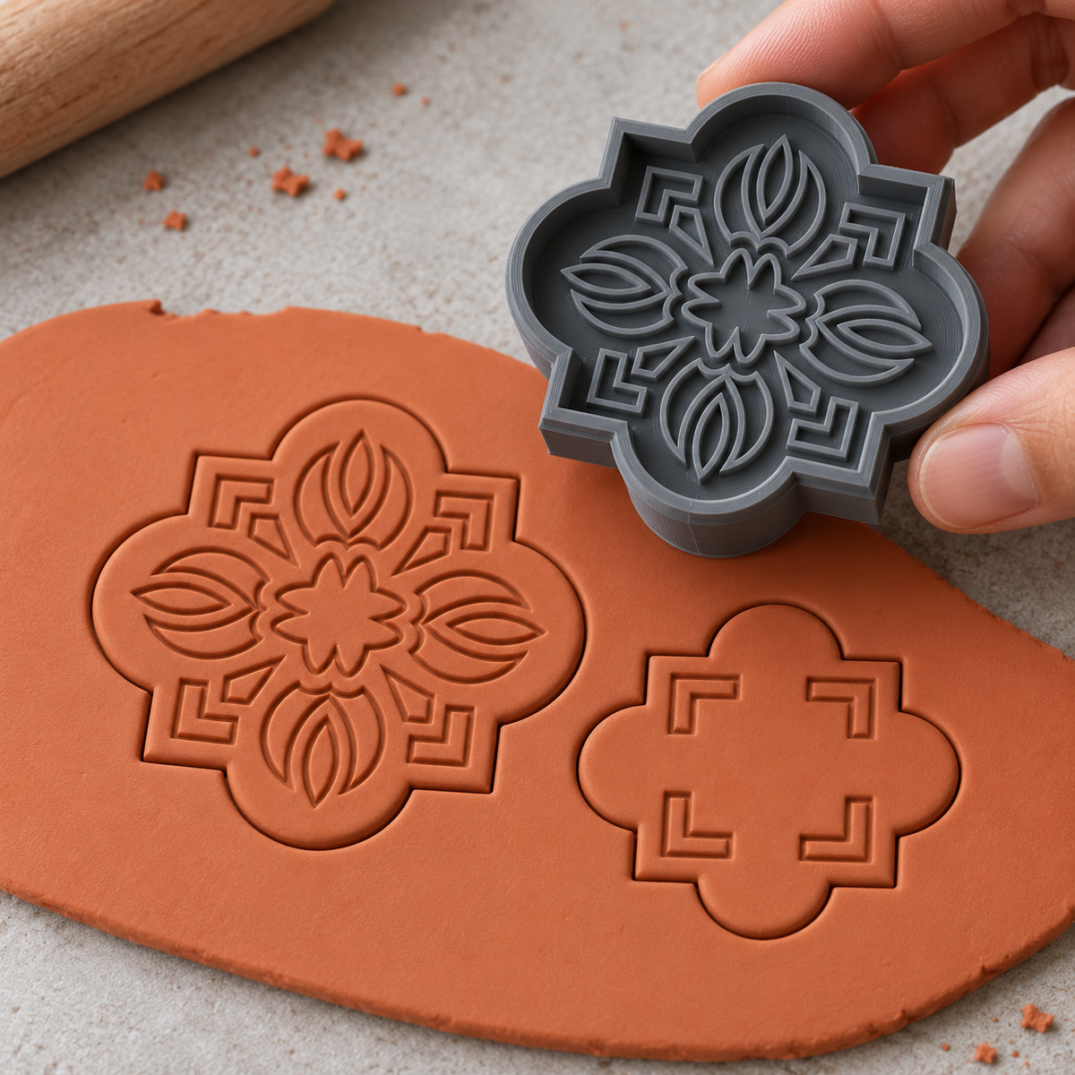 Quatrefoil Tile Earring Polymer Clay Cutter Set | 191 - ClartStudios - Polymer clay Jewellery