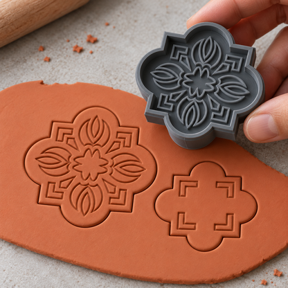 Quatrefoil Tile Earring Polymer Clay Cutter Set | 191 - ClartStudios - Polymer clay Jewellery