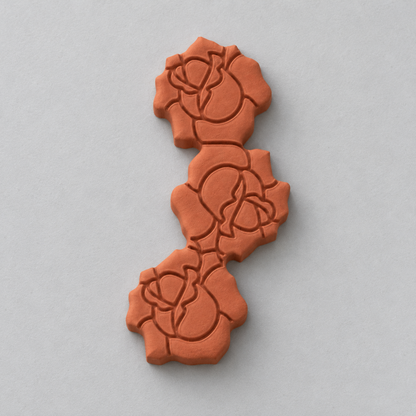 Triple Rose Drop Polymer Clay Cutter | 169 - ClartStudios - Polymer clay Jewellery
