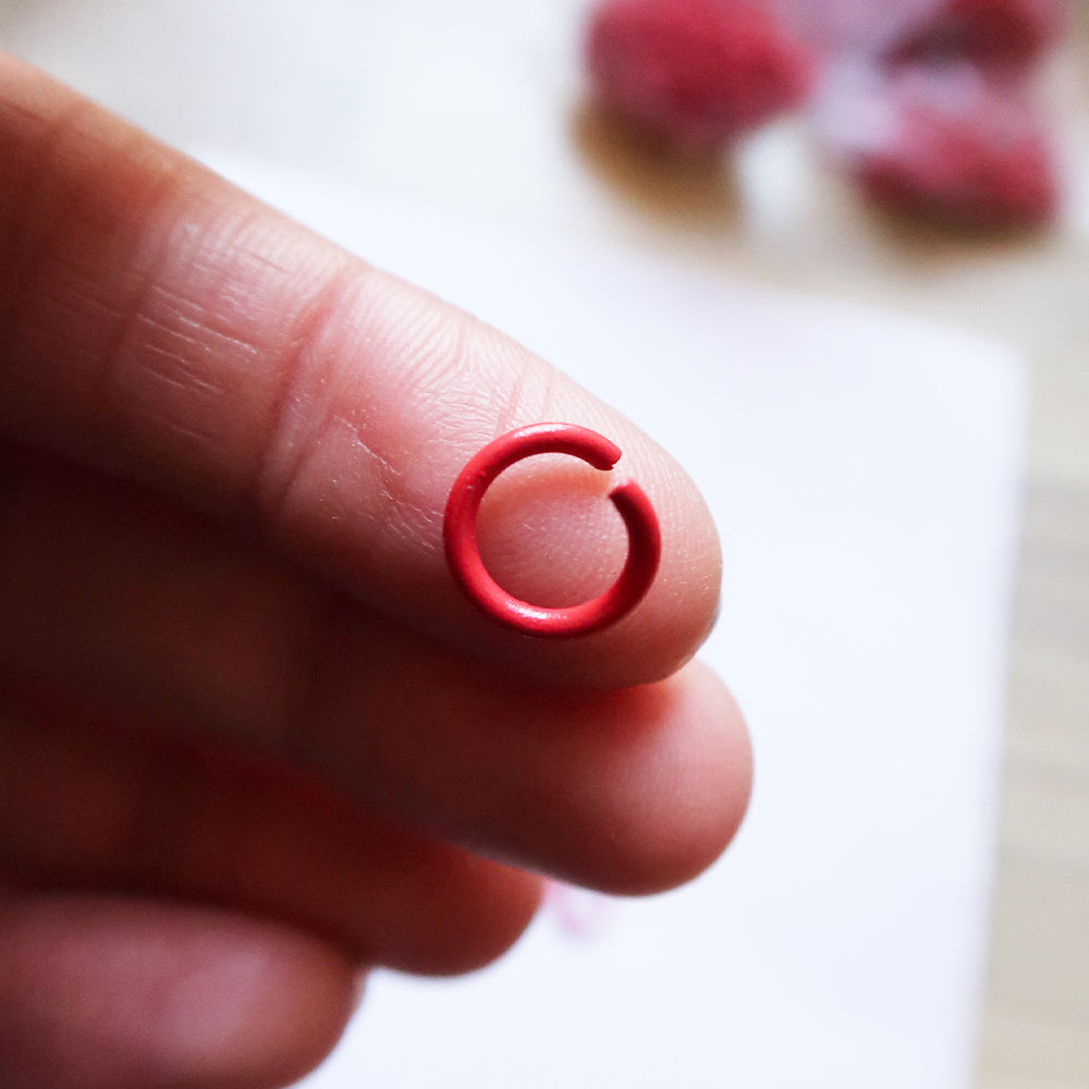 Red Jump ring (Pack of 50) - ClartStudios - Polymer clay Jewellery