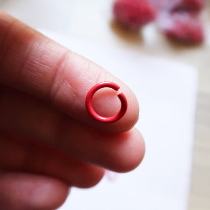Red Jump ring (Pack of 50) - ClartStudios - Polymer clay Jewellery